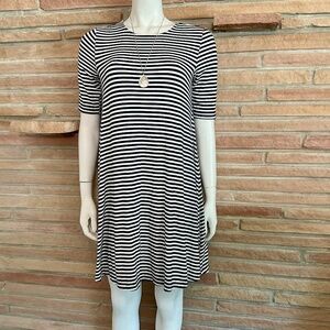 Short Striped Swing Dress